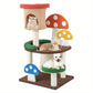 Arbre à Chat en Forme de Champignon 4 en 1 avec Niche et Poteau à Griffer en Sisal