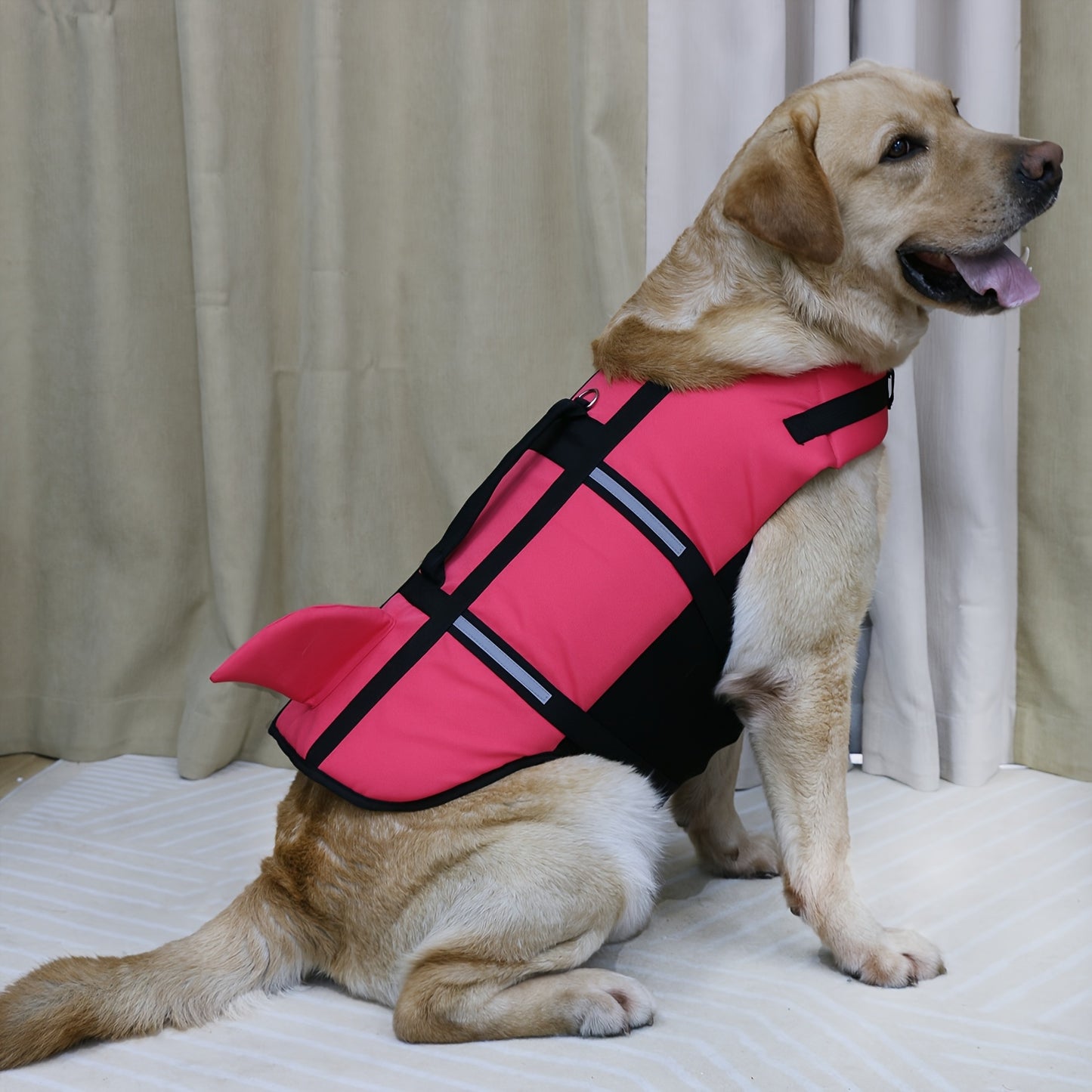 Gilet de Sauvetage Requin Réfléchissant Fluo pour Chiens