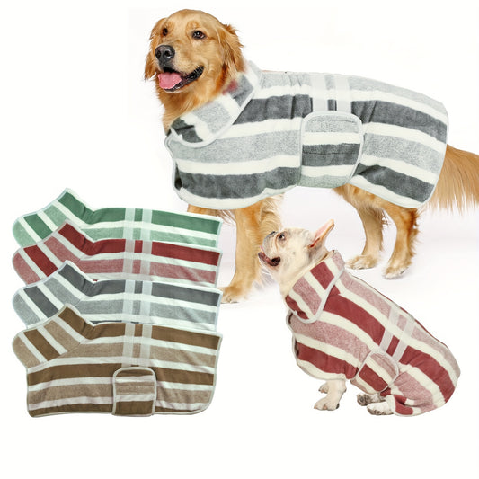 Peignoir Absorbant Rayé pour Chien