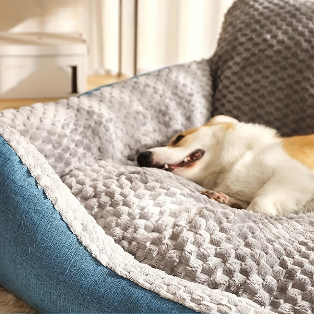Canapé moelleux pour chien avec dossier surélevé