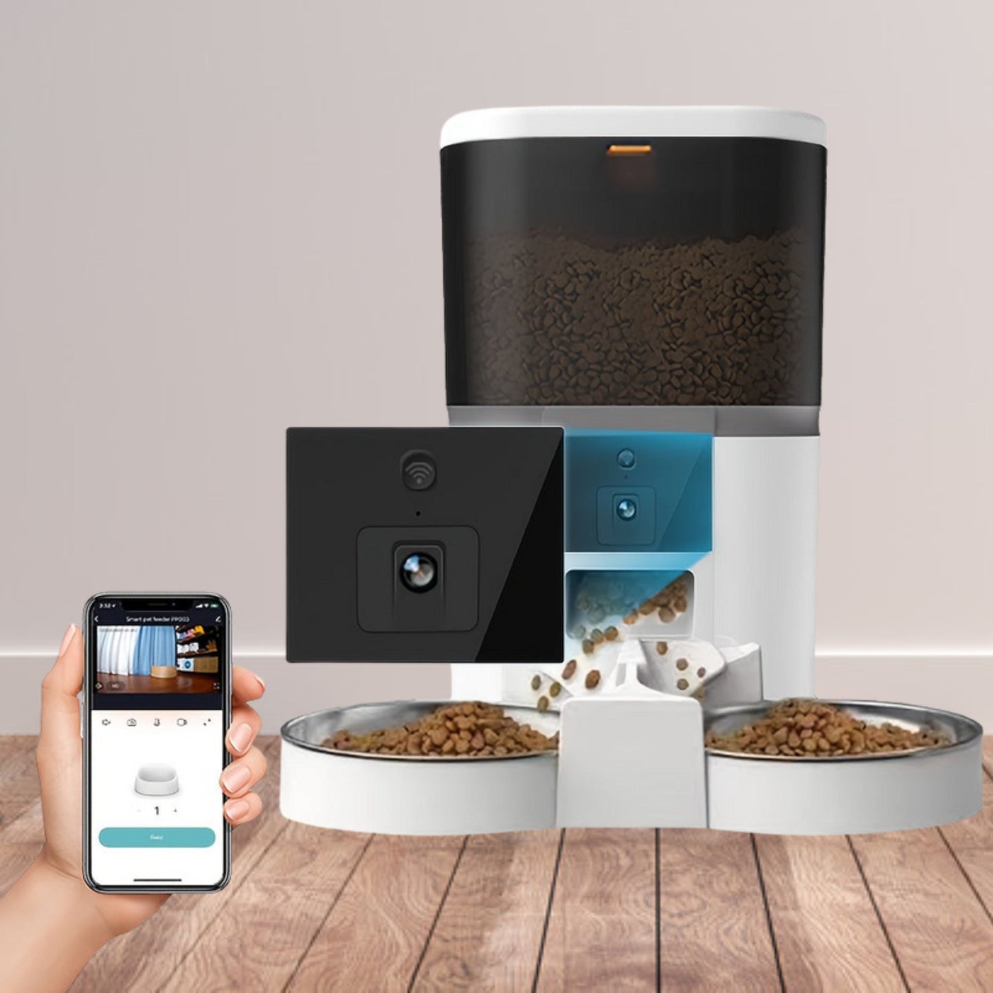 Distributeur connecté avec Caméra pour Chien et Chat (4L)