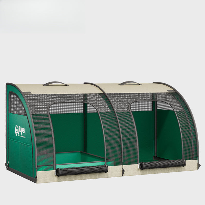 Maison Double Pliable avec Bac à Litière intégré