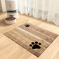 Tapis gamelle en diatomite effet bois pour chien et chat