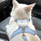 Harnais Réglable pour Chat avec Laisse et Motif Peluche