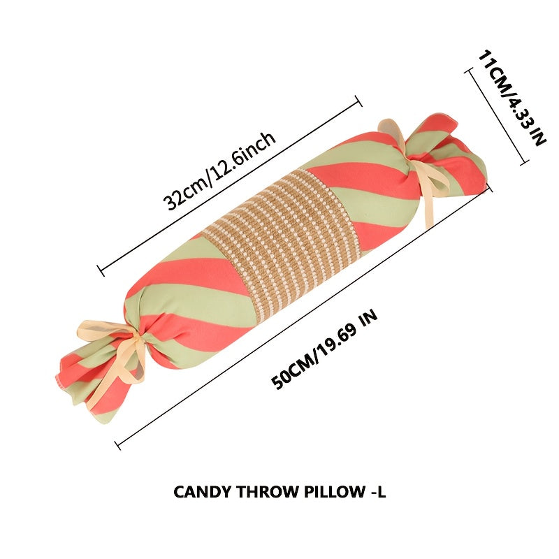 Coussin Jouet en Forme de Bonbon pour Chat