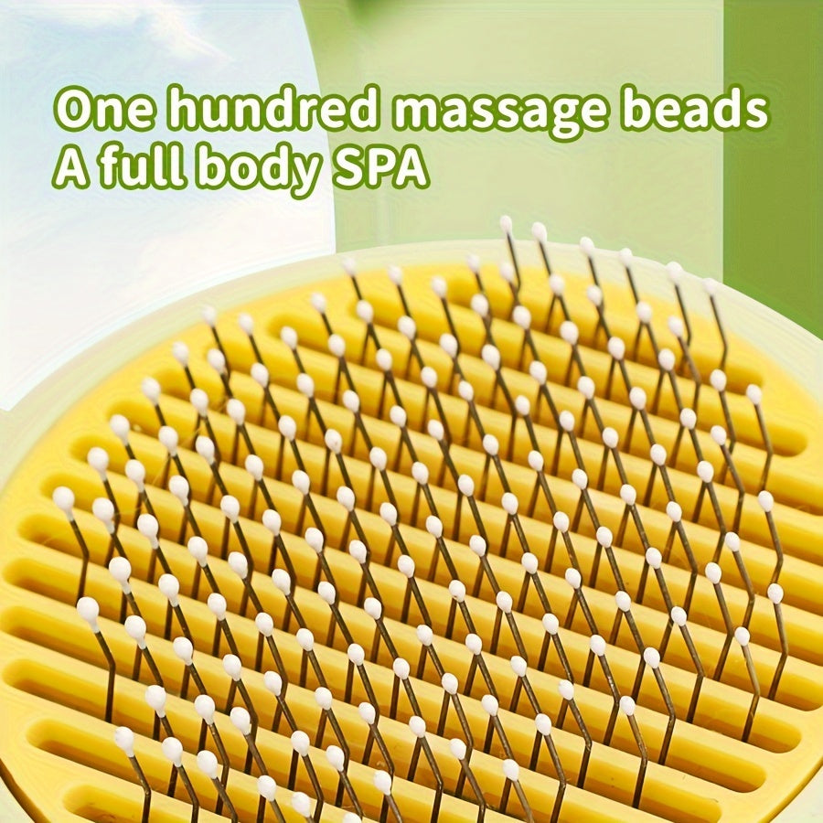 Brosse de toilettage auto-nettoyante pour chat