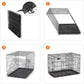 Cage Métallique Double Porte avec Séparation Amovible pour Chien