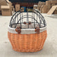 Panier vélo vintage en osier avec grille pour Chien