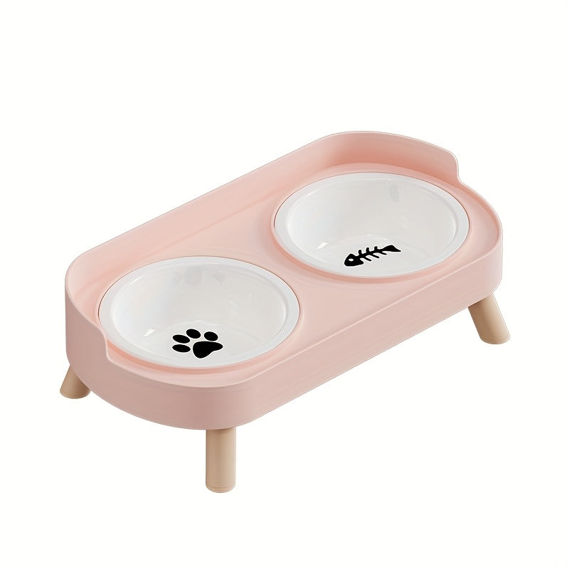 Gamelle Double Surélevée avec Pieds pour Chats et Chiens