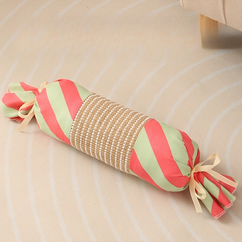 Coussin Jouet en Forme de Bonbon pour Chat