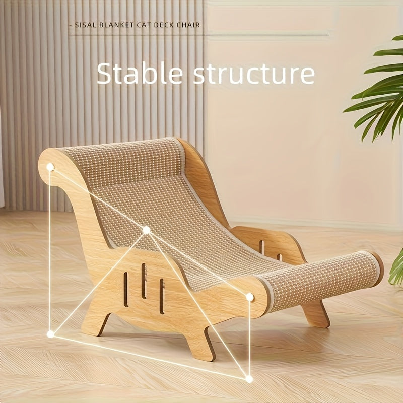 Chaise griffoir pour chat en corde de sisal, présentation du produit