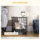 Panier et Table d’Appoint 2-en-1 pour Chats Style Contemporain