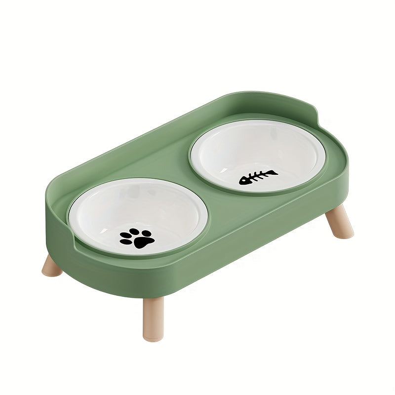 Gamelle Double Surélevée avec Pieds pour Chats et Chiens