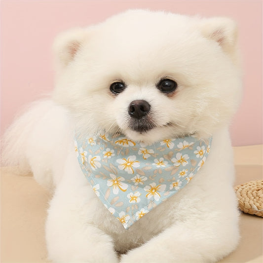 Bandana Fleuri à Nouer pour Chiens en Tissu Léger