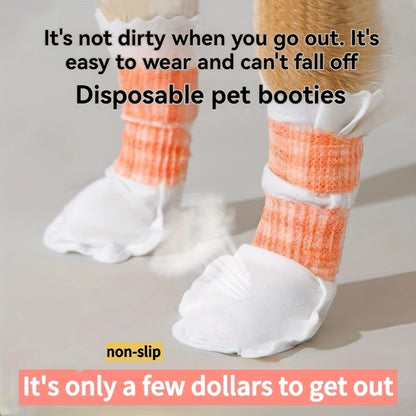 Chaussettes Jetables pour Chiens et Chats – 40 Paires Antidérapantes