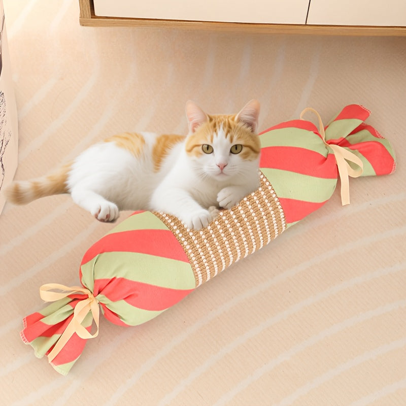 Coussin Jouet en Forme de Bonbon pour Chat