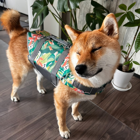 Gilet de Sauvetage Floral pour Chiens Toutes Tailles