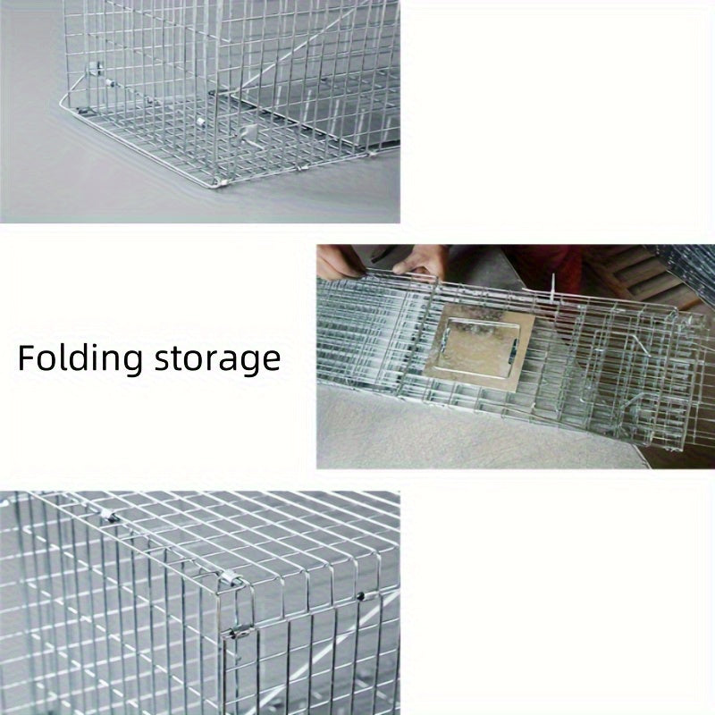 Cage de Capture Pliable en Acier Inoxydable – Grand Modèle