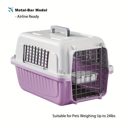 Caisse de Transport pour Chat – Homologuée Avion avec Aération 3 Côtés et Porte Métallique