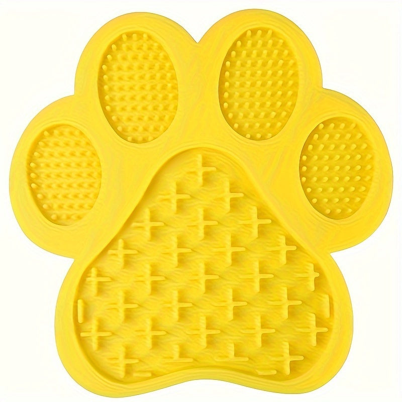 Tapis à Lécher en Forme de Patte Silicone Antidérapant pour Chien