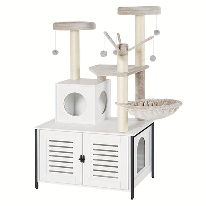 Arbre à Chat avec Meuble pour Litière