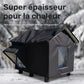 Maison Imperméable Noire pour Chats et Petits Chiens