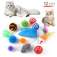 Pack Tunnel de Jeu Pliable Arc-en-Ciel pour Chat avec Jouets