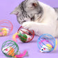 Souris Cage à Plumes pour Chat – Balle Ludique et Interactive