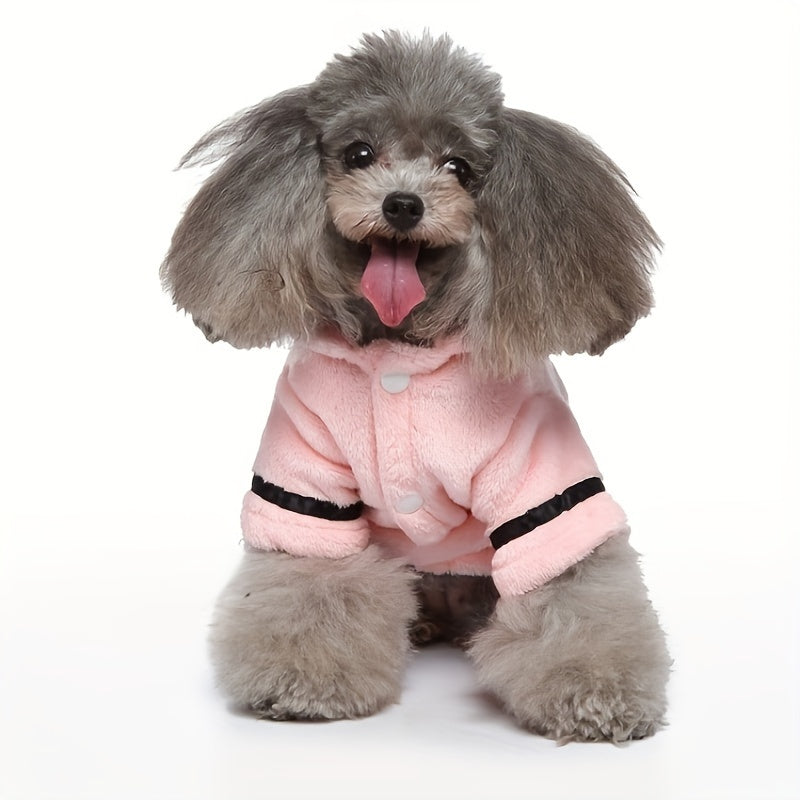 Peignoir de Bain pour Chien Rose en Tissu Absorbant