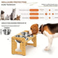 Gamelle surélevée réglable en bambou pour chien & chat