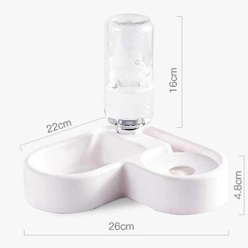 Distributeur d’eau et gamelle 2-en-1 pour chat – Hydratation facile