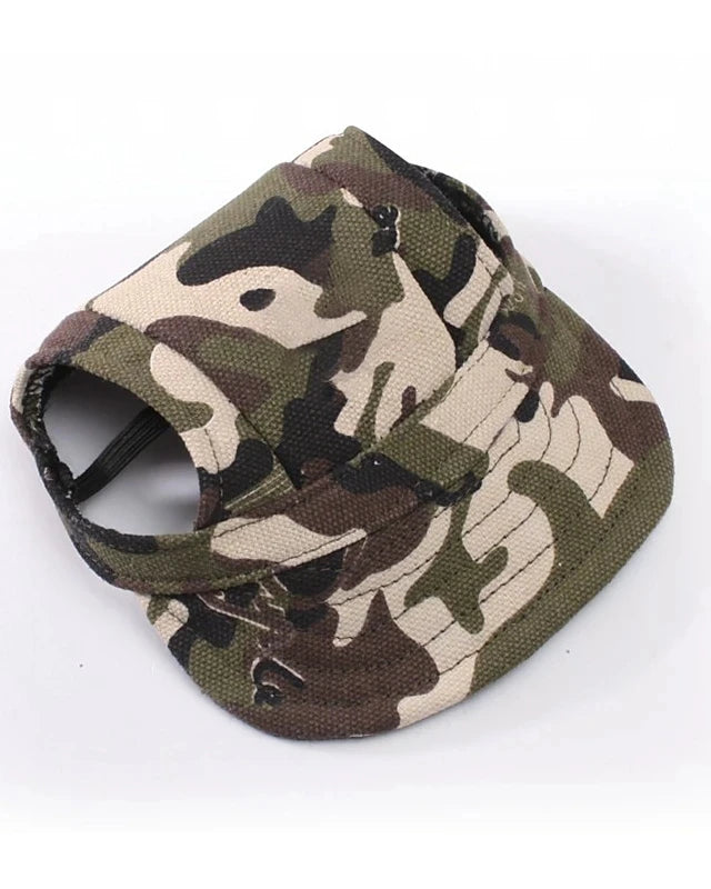 Casquette d'Été pour Petit Chien – Motifs Variés avec Trous pour Oreilles