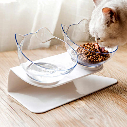 Gamelle surélevée double KittyFeast – Ergonomique & anti-stress