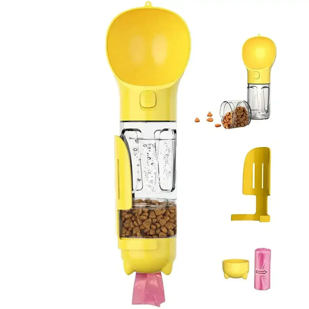 Gourde de Voyage 3-en-1 pour Chien – Hydratation & Repas Nomades