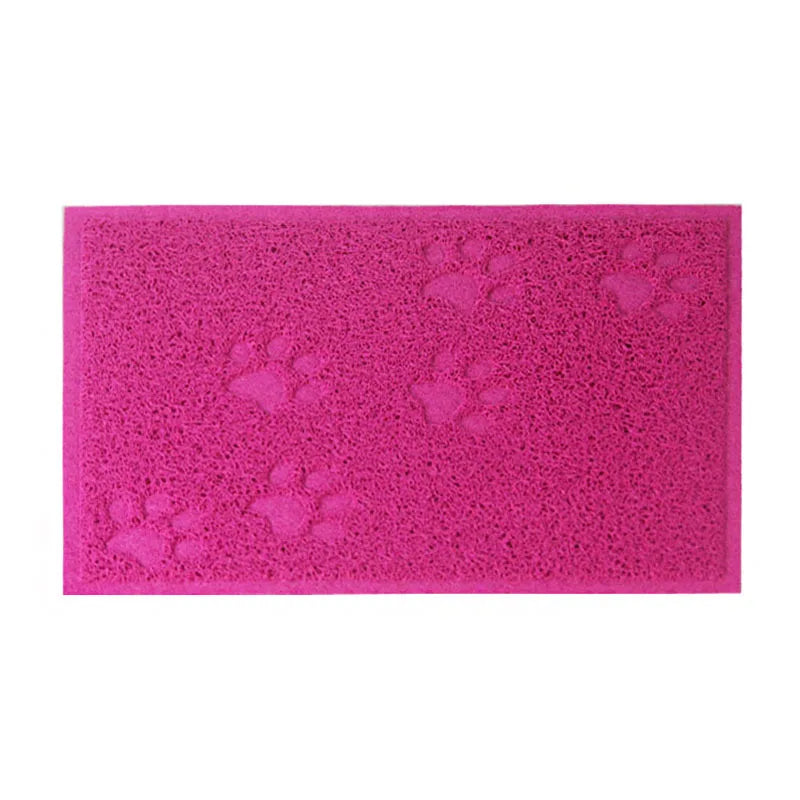 Tapis de Litière Antidérapant pour Chats – Empreintes Pattes
