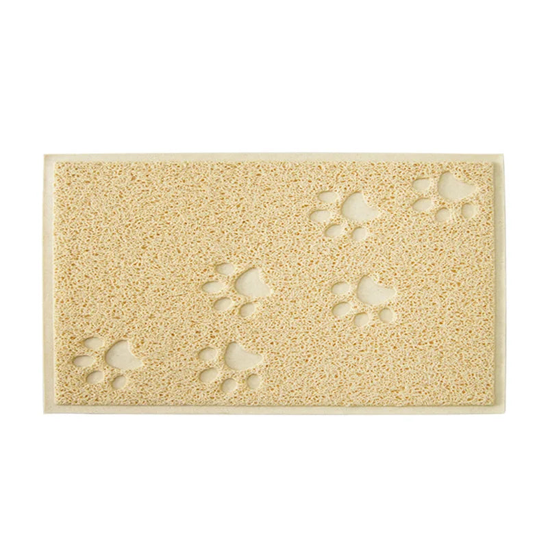 Tapis de Litière Antidérapant pour Chats – Empreintes Pattes