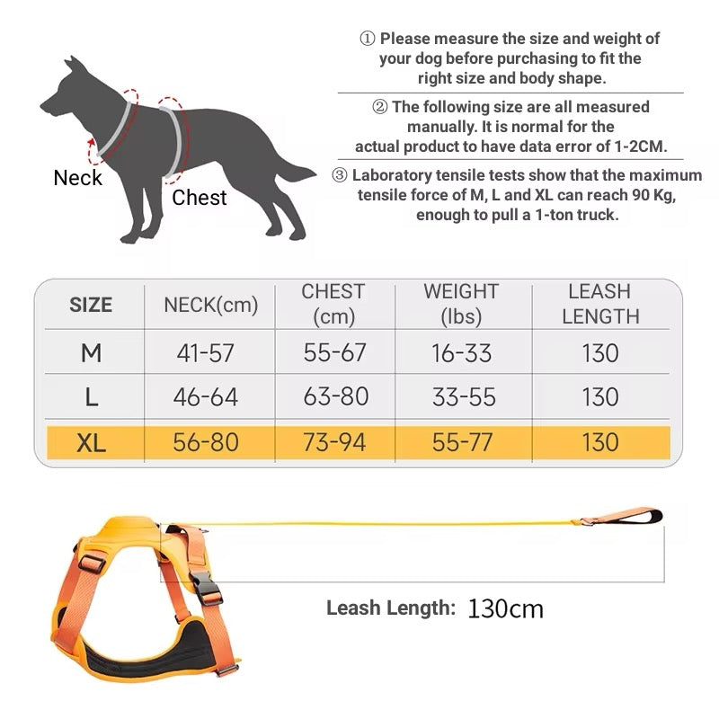 Harnais Confort Total pour Chien – Anti-Traction & Respirant