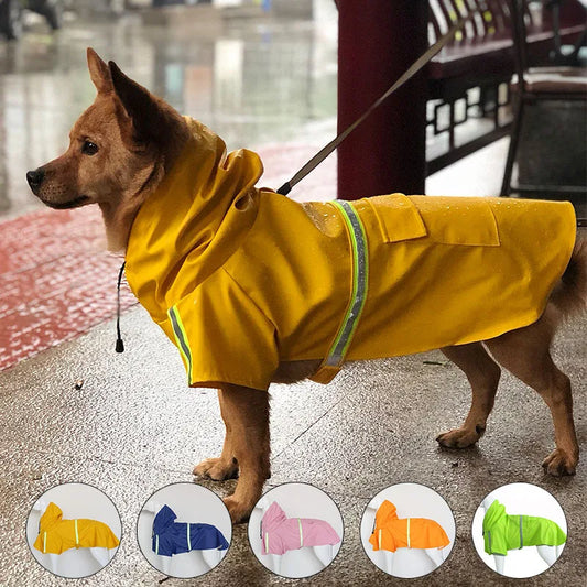 Manteau Imperméable Cape avec Bande Réfléchissante pour Chien