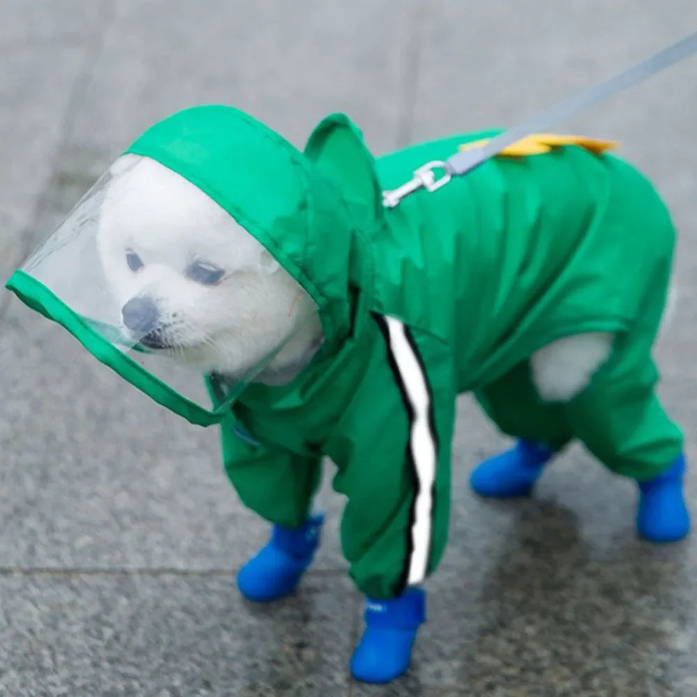 Manteau Imperméable Cartoon pour Chien avec Capuche