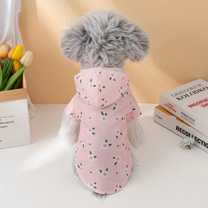Manteau Imperméable d’Été pour Petits Chiens avec Manches Courtes