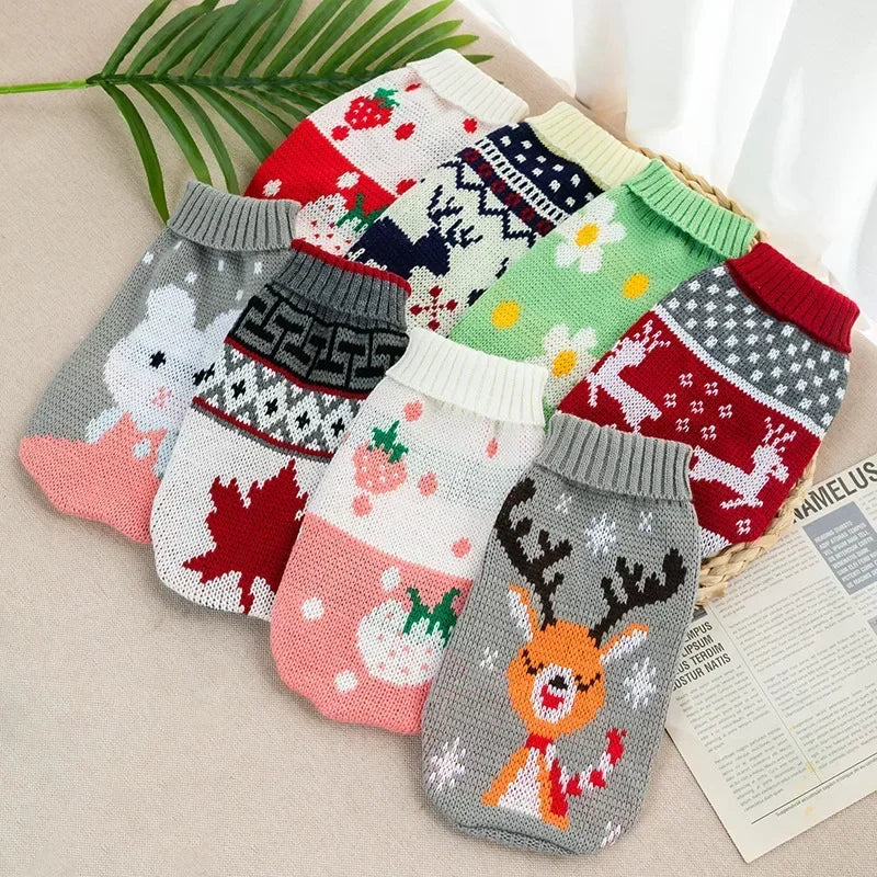 Pulls d’Hiver en Laine – Motifs de Noël et Animaux