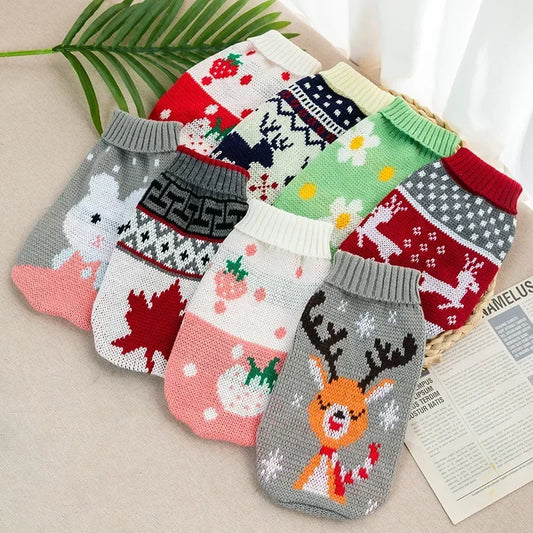 Pulls d’Hiver en Laine – Motifs de Noël et Animaux