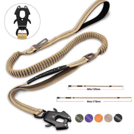 Laisse Tactique & Ceinture de Sécurité Voiture Pro pour Chien