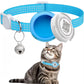 Collier Réfléchissant pour Chat avec Étui pour Airtag et Médaillon QR