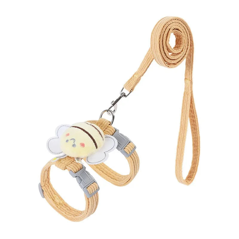 Harnais avec Laisse pour Chat - Motif Abeille