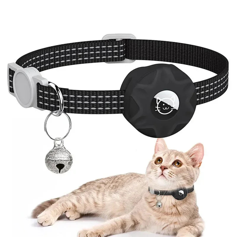 Collier Réfléchissant avec Support AirTag pour Chat