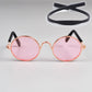 Lunettes Rétro Rondes pour Chiens et Chats Style Hippie