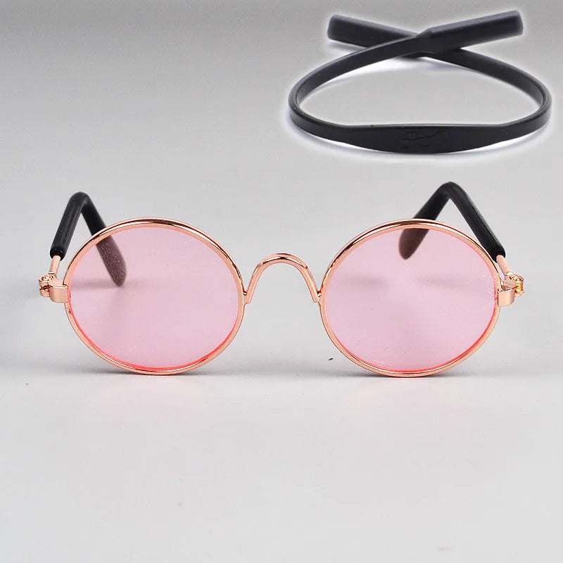 Lunettes Rétro Rondes pour Chiens et Chats Style Hippie
