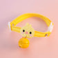 Collier Chat Coton avec Breloque Animaux et Clochette, collier ajustable avec boucle de sécurité