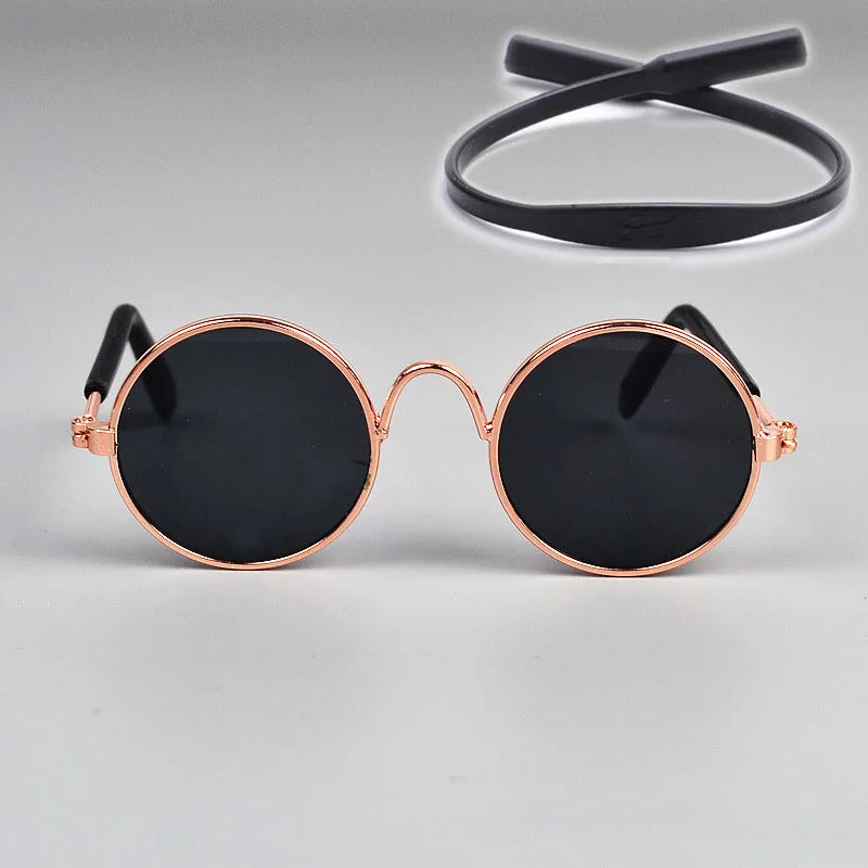 Lunettes Rétro Rondes pour Chiens et Chats Style Hippie
